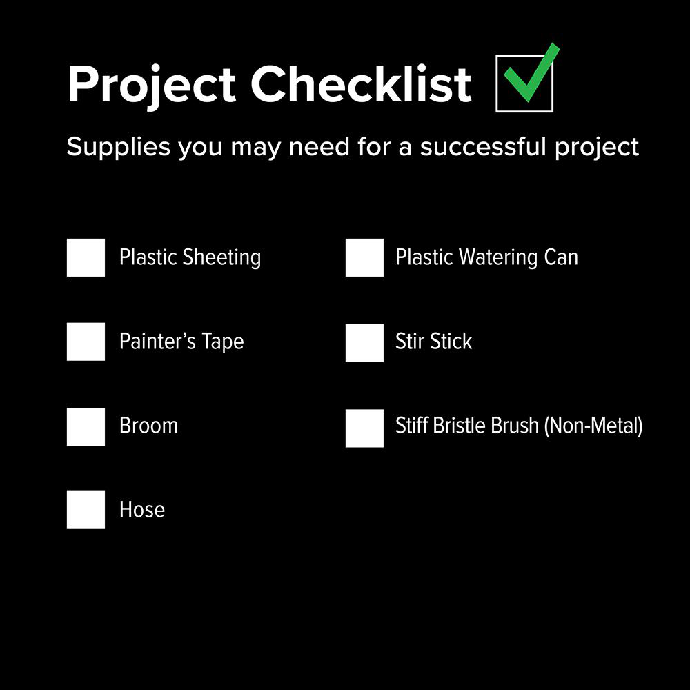 1 Gal Concrete Floor Paint Coating Gray Granite Non-Slip Garage Driveway Patio