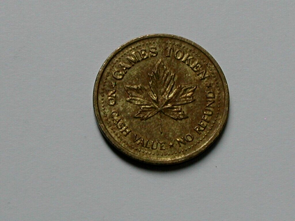 Clown Face & Maple Leaf Games Token for Unknown Amusement Arcade (23 mm type)