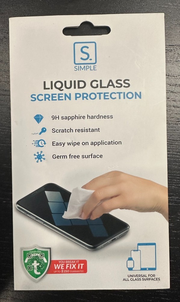 Simple Liquid Glass Screen Protector Easy Wipe On 9H Sapphire Hardness Clear