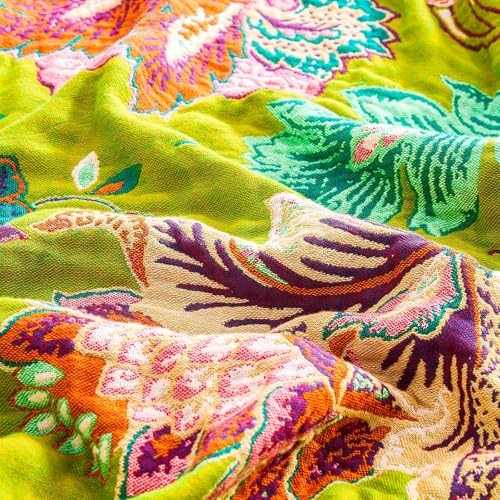 Fall Throw Blanket, 100% Cotton Soft Rustic Boho Throw 60x80 Inch Q-throw