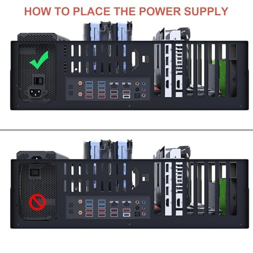 DIY Gaming Computer Case, E-ATX Open Chassis Case Rack for E-ATX/ATX/M-ATX/ITX M