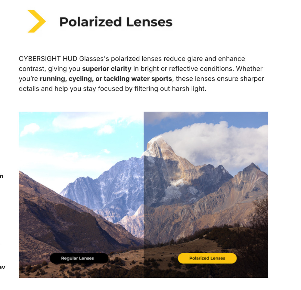 NIB CYBERSIGHT HUD Glasses + Replaceable Lenses & Button