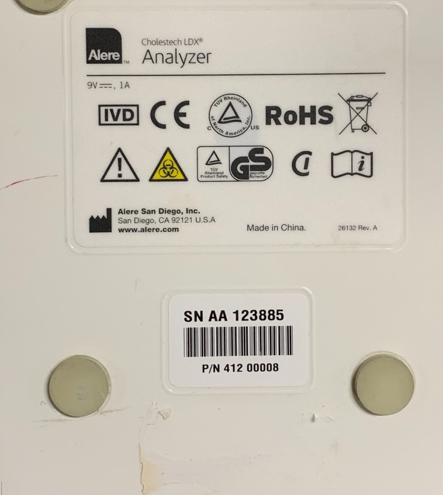 Alere Cholestech LDX Analyzer 412 00008 (Unit Only, As Is)
