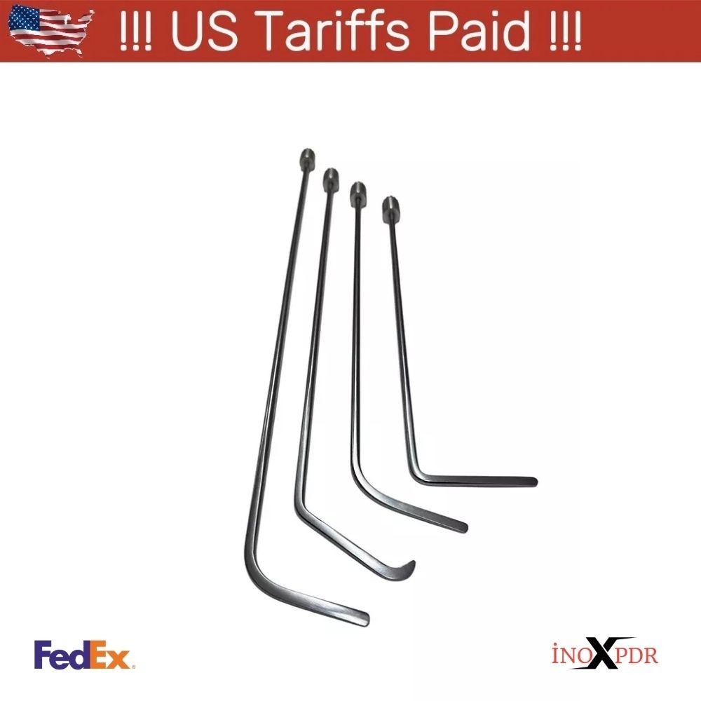 Pdr İnox 360° Rotatable 4-Piece SteelPaintless Dent Repair (Handle Not Included)