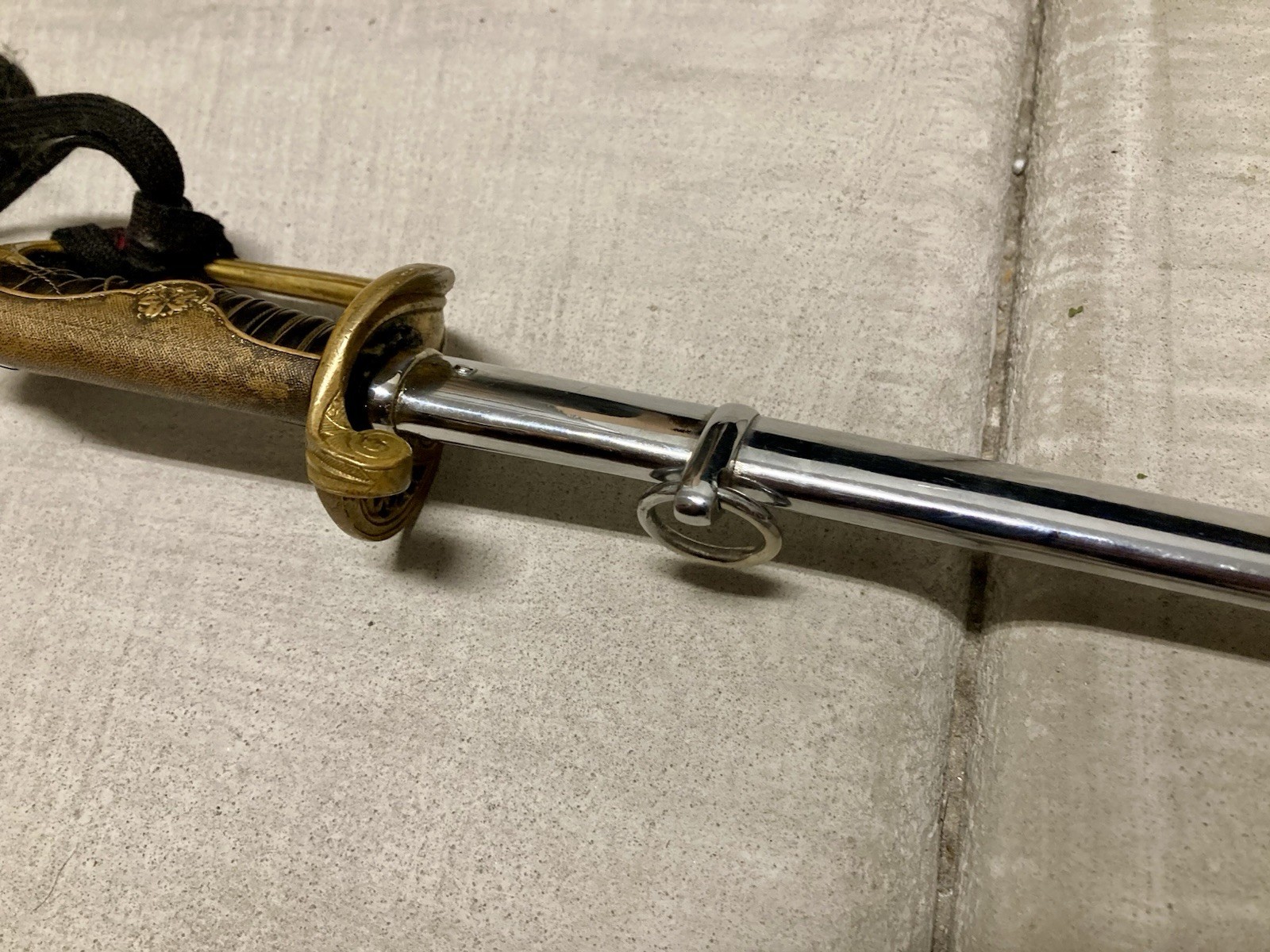 Original WW2 Japanese Army Parade Sword With Tassel Rope Scabbard WWII Military