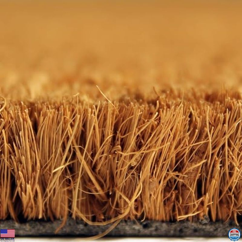 Mardi Gras Masks Doormat 100% Coir Coconut Husk 18"x30" Thick Durable Entryway