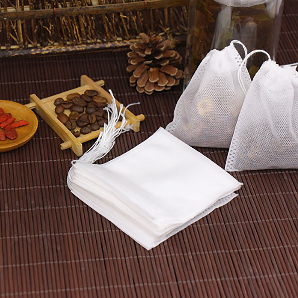 Assorted Sizes Non-woven Empty Tea Bags Loose Herbs Teabag with Drawstring