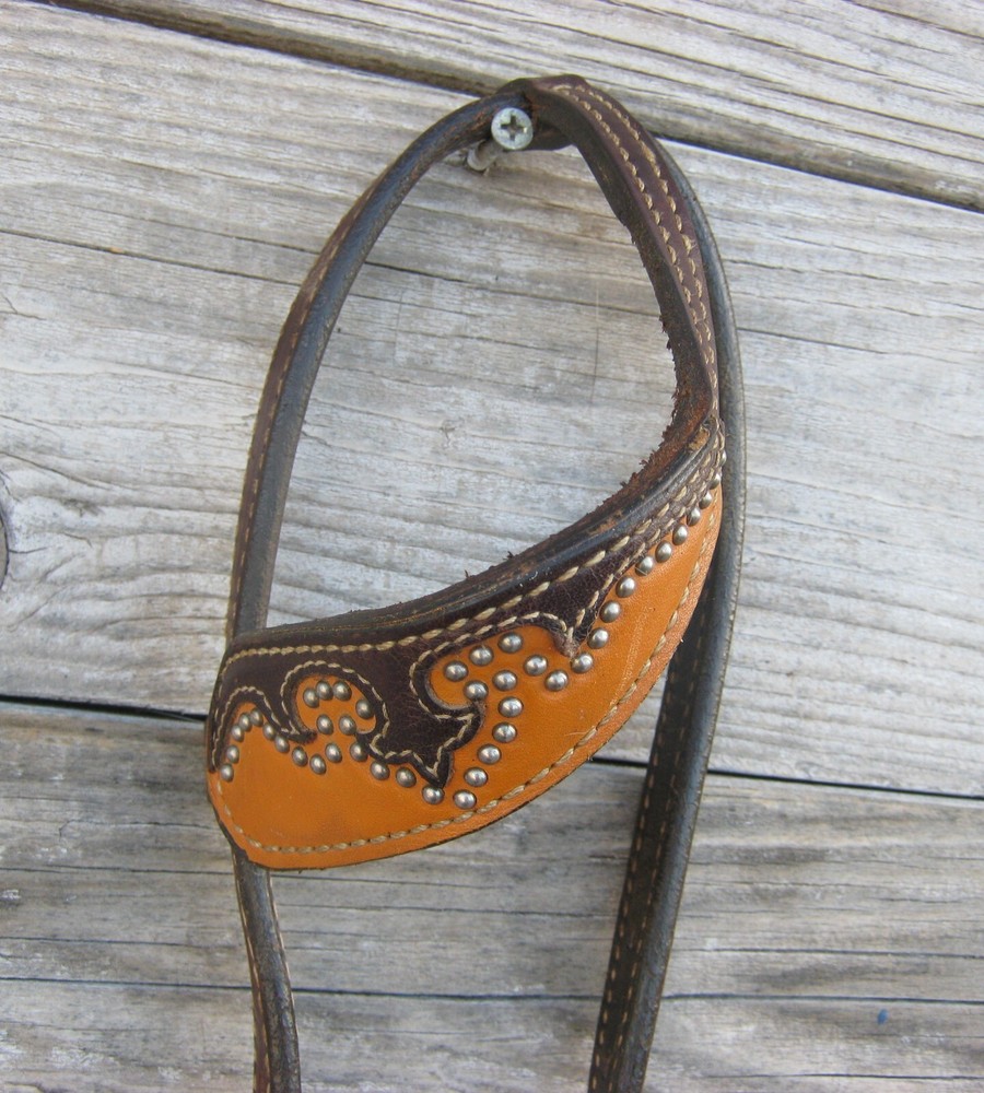 Weaver Leather Two Tone Spot One Ear Headstall 28552
