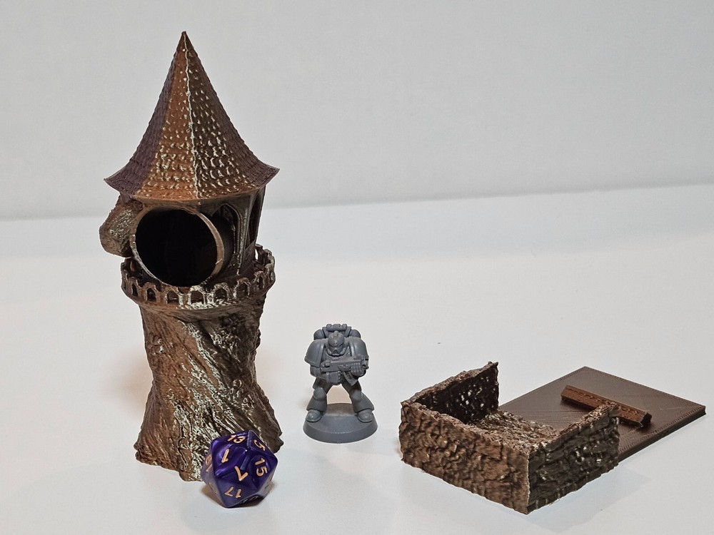 feyvilla Dice Tower -castle dice tower bronze / roller tower/Tabletop RPG
