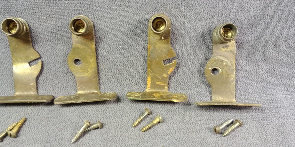 12 Brass Look Inside Curtain Rod Barrel Bracket Spring Surface Mount Hardware