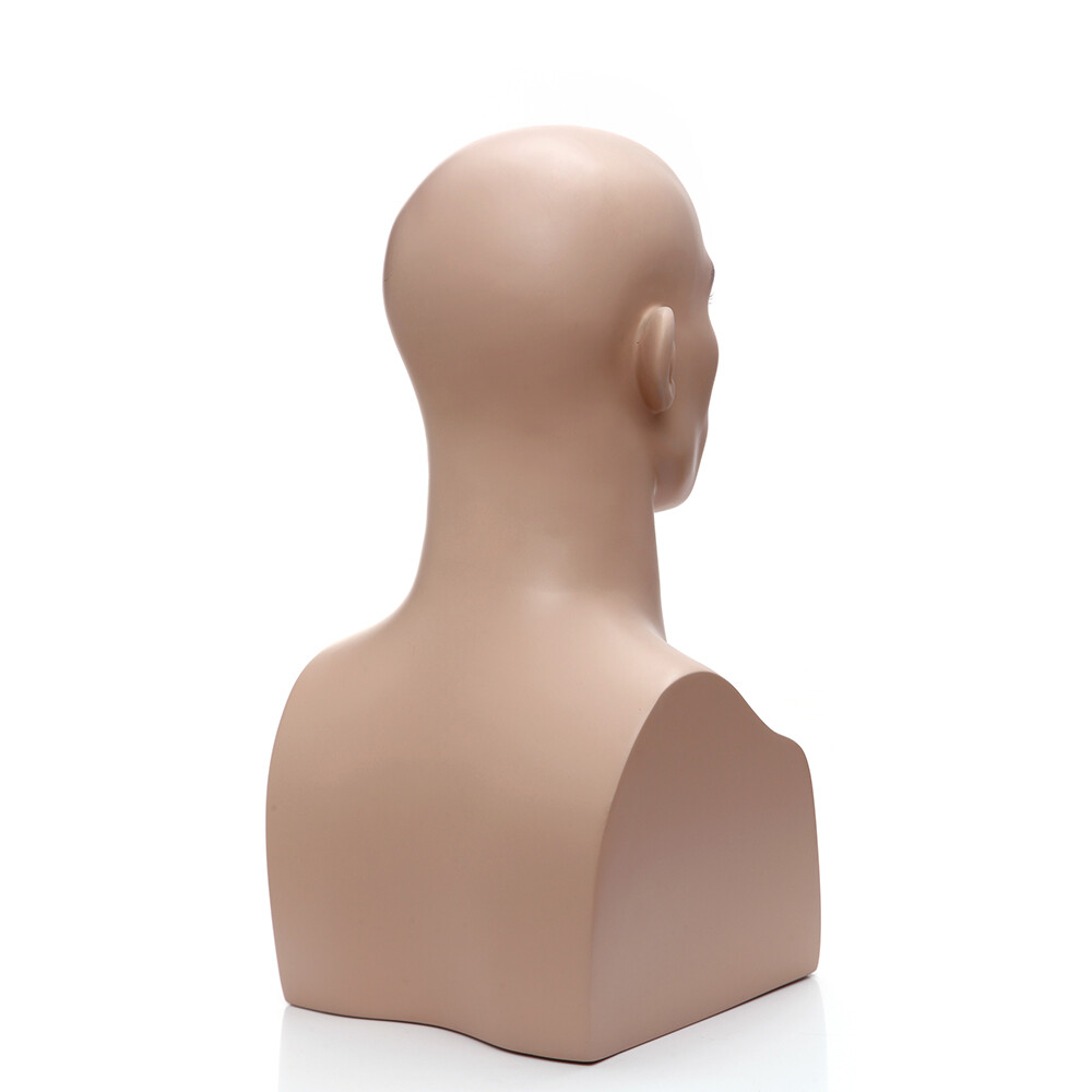 Adult Male Realistic Fleshtone Fiberglass Mannequin Head Display