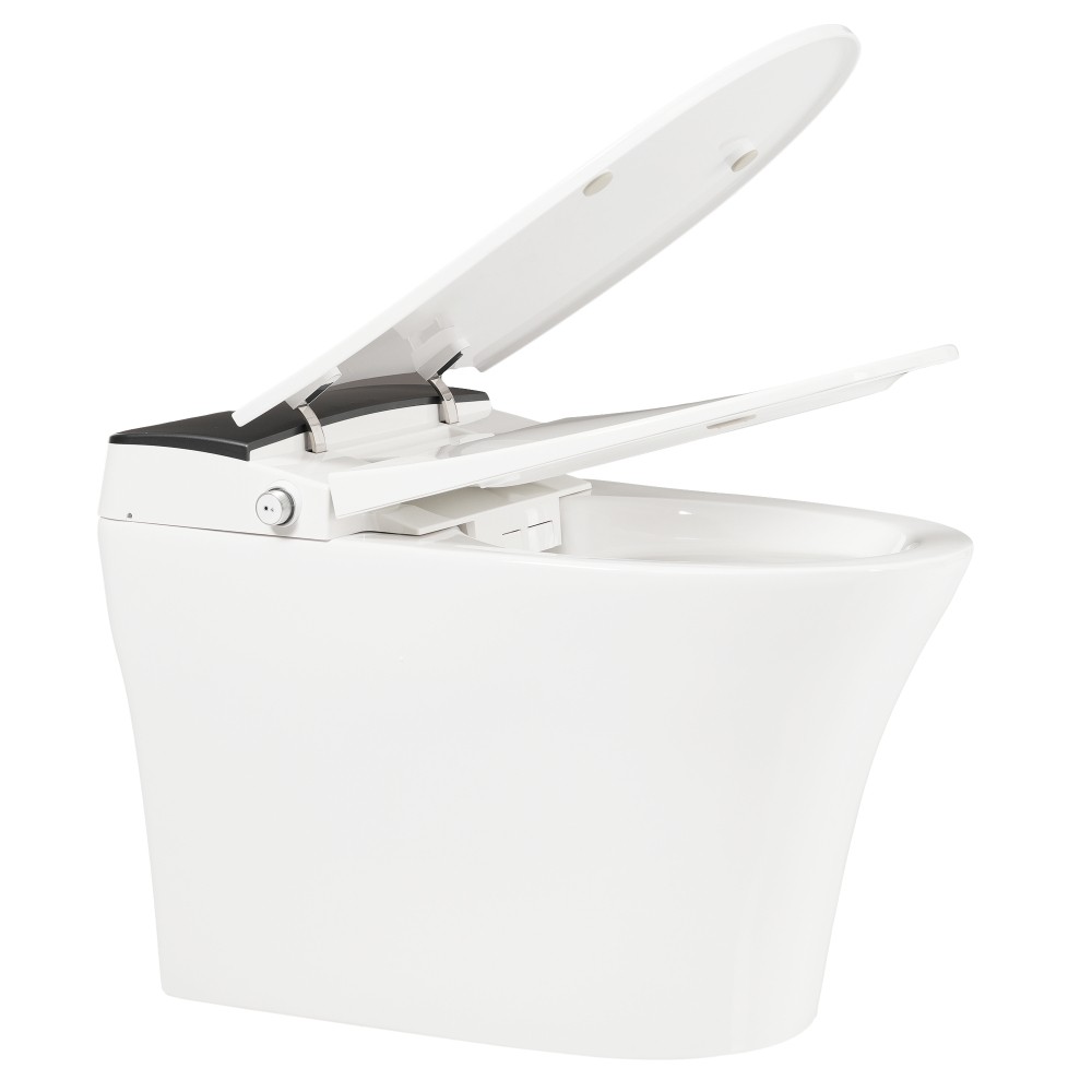 Automatic Flush Tankless Toilet without Bidet w Foot sensor Flush Knob Control