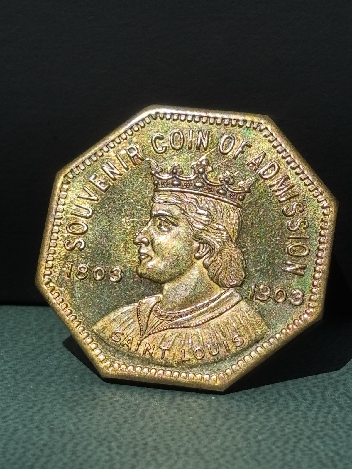 1904 Proof Like HK-306 So Called Dollar Louisiana Purchase Expo Octagonal Brass