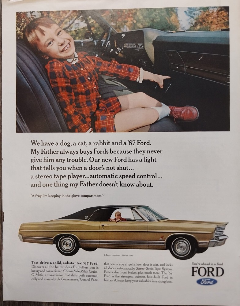 Original 1967 Ford AD: Test-drive a solid, substantial '67 Ford.