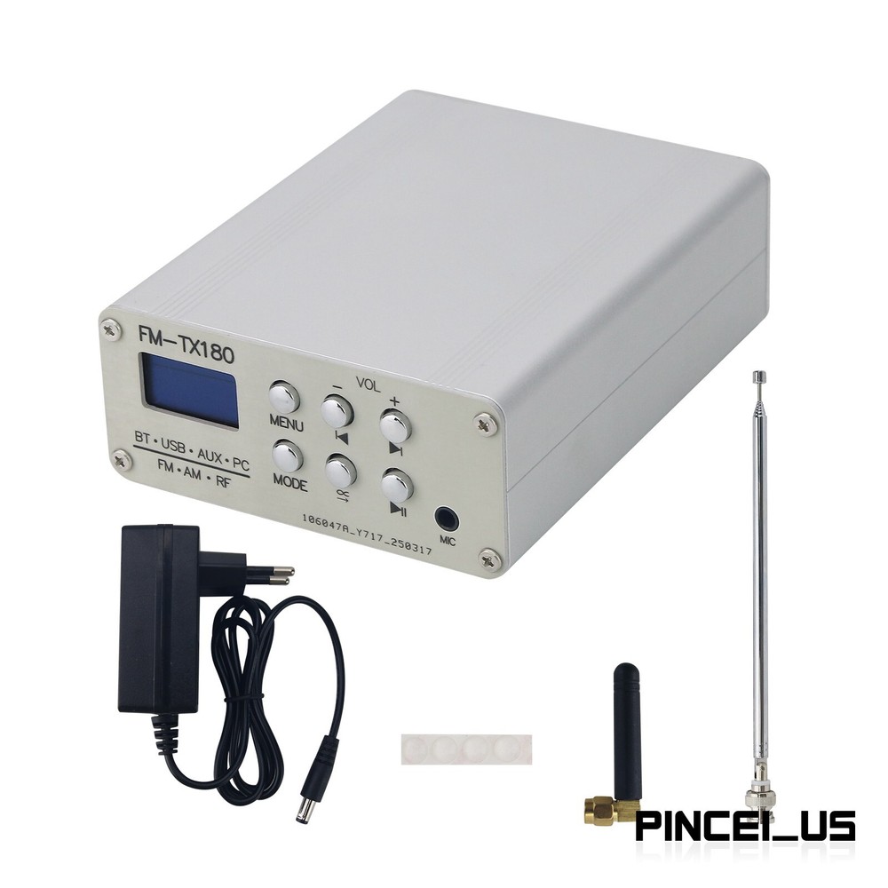 Bluetooth Stereo FM Radio Transmitter 0.96'' OLED Screen FM-TX180 75MHz-108MHz