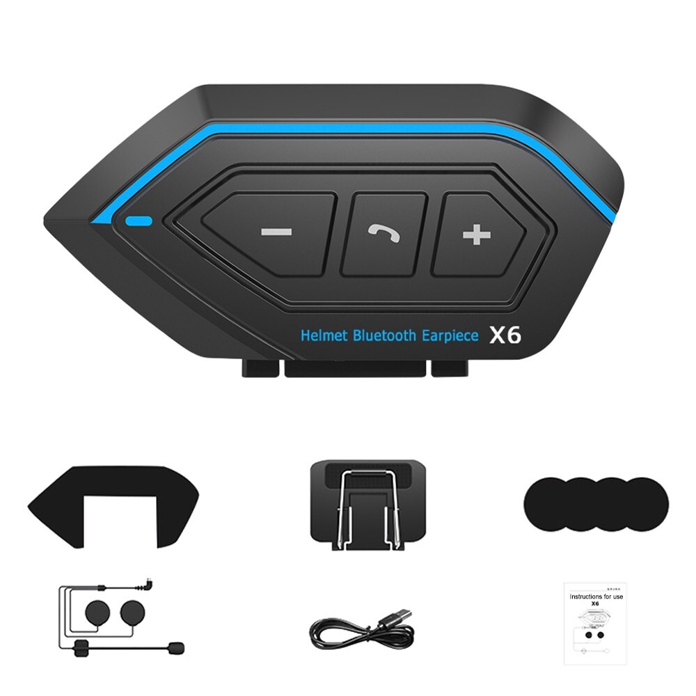 Wireless Bluetooth Helmet Headset Speaker Headphone Mic for Motorcycle Handsfree