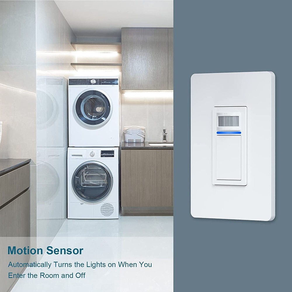 Used Smart Wi-Fi Sensor Light Switch PIR Occupancy Work with Alexa Google Home