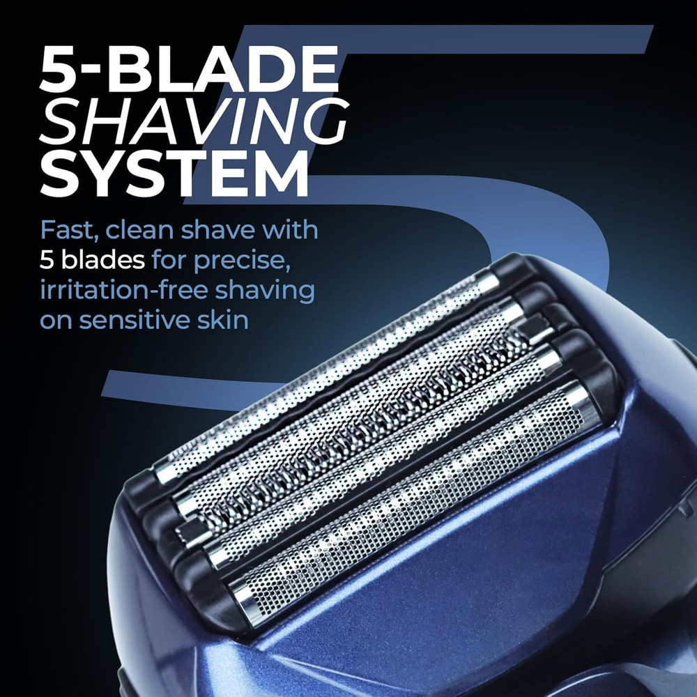 Replacement Blades and Foil for Panasonic ARC5 5-Blade Shavers, Compatible with
