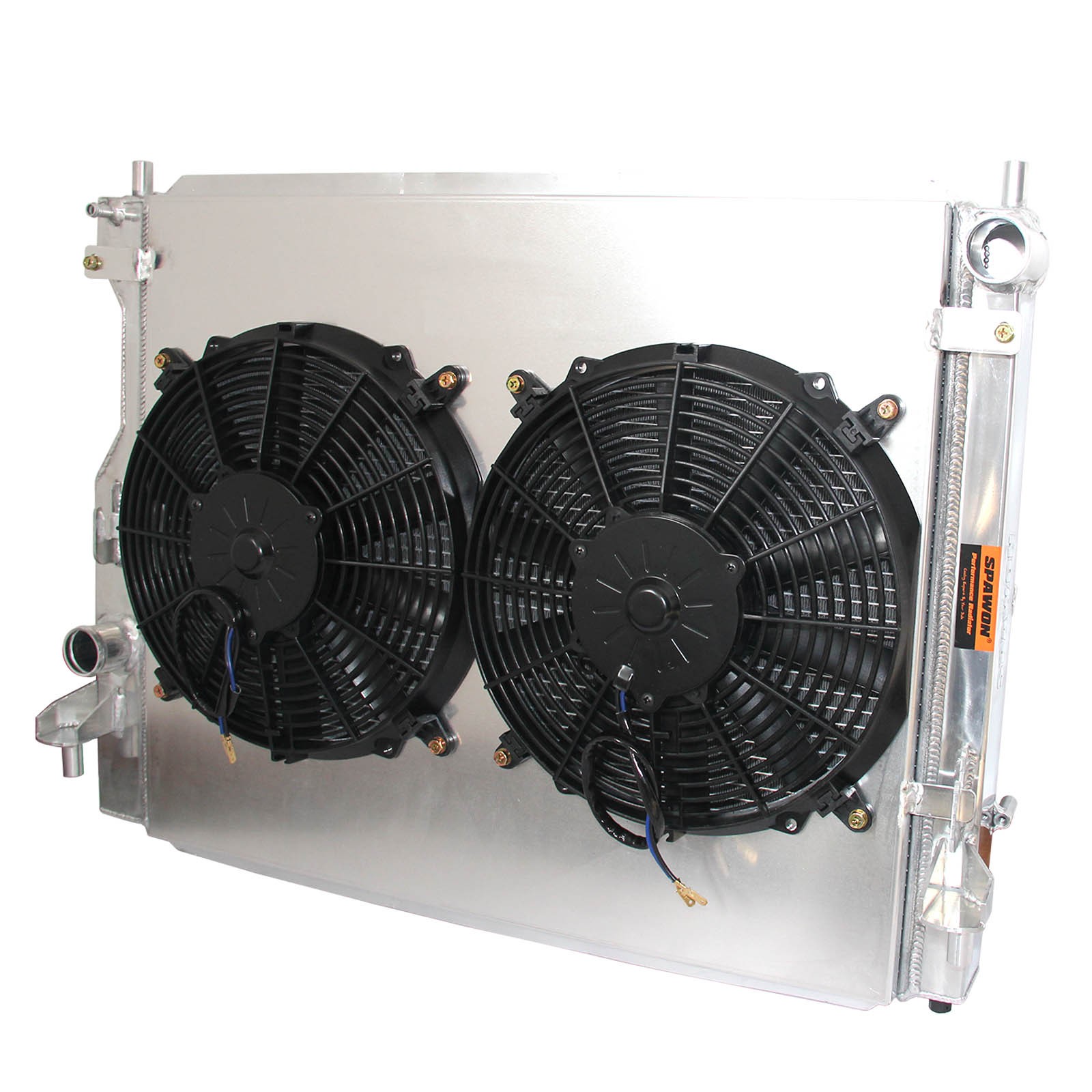 SPAWON Radiator For Ford Mustang Shelby GT 07-14 Aluminum + Fan Shroud 3Row MT
