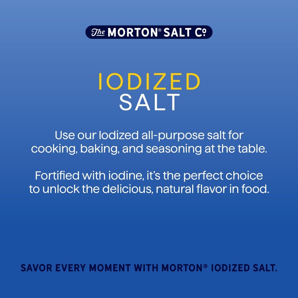 (12 pack) Iodized Salt, 26 oz