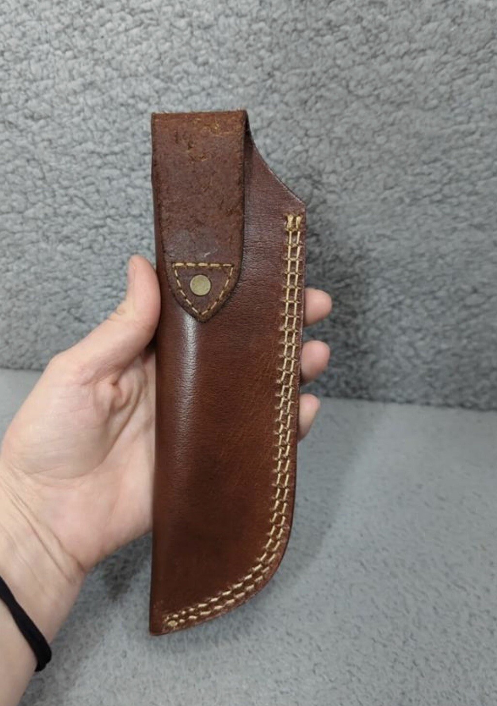 Custom Leather Knife Sheath Fixed Hunting Blade Knife Engraved belt loop Holster