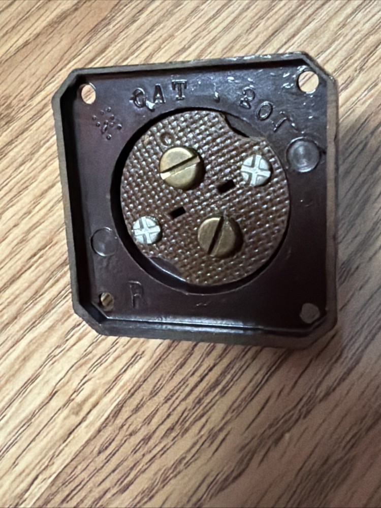 Vintage RODALE Bakelite No. 301 Push Button Square Switch