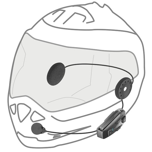 Interphone UCOM8R Motorcycle Helmet Bluetooth Mesh 2.0 Intercom - Single Pack