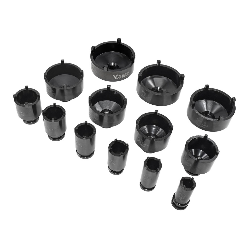 Yuesstloo 13 PCS Spindle Nuts Socket Kit Ball Joints Axle Locknut Remove...