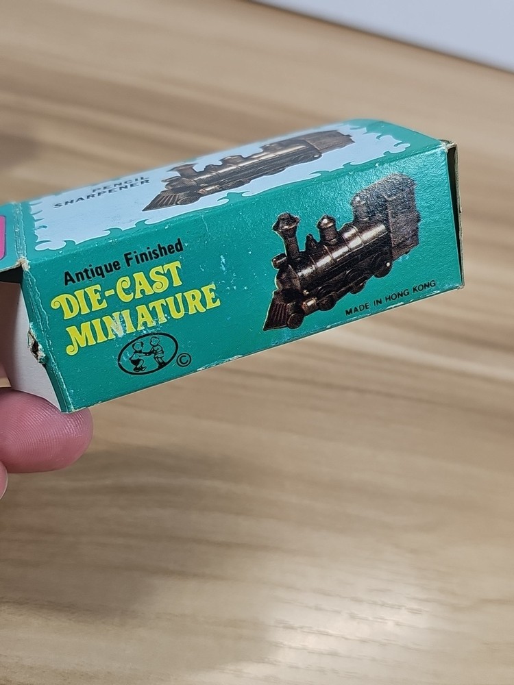 Train Engine Die Cast Antique Vintage Pencil Sharpener Complete