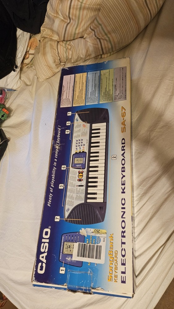 Casio SA-67 Electronic Keyboard Tested Working W/ Original Box