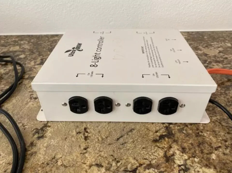 White Ultra Grow 8 Universal Outlets Eclectic Light Controller Local Pickup