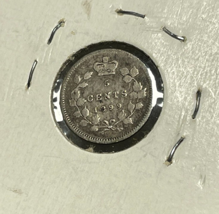 1899 Canada 5 Cents Coin