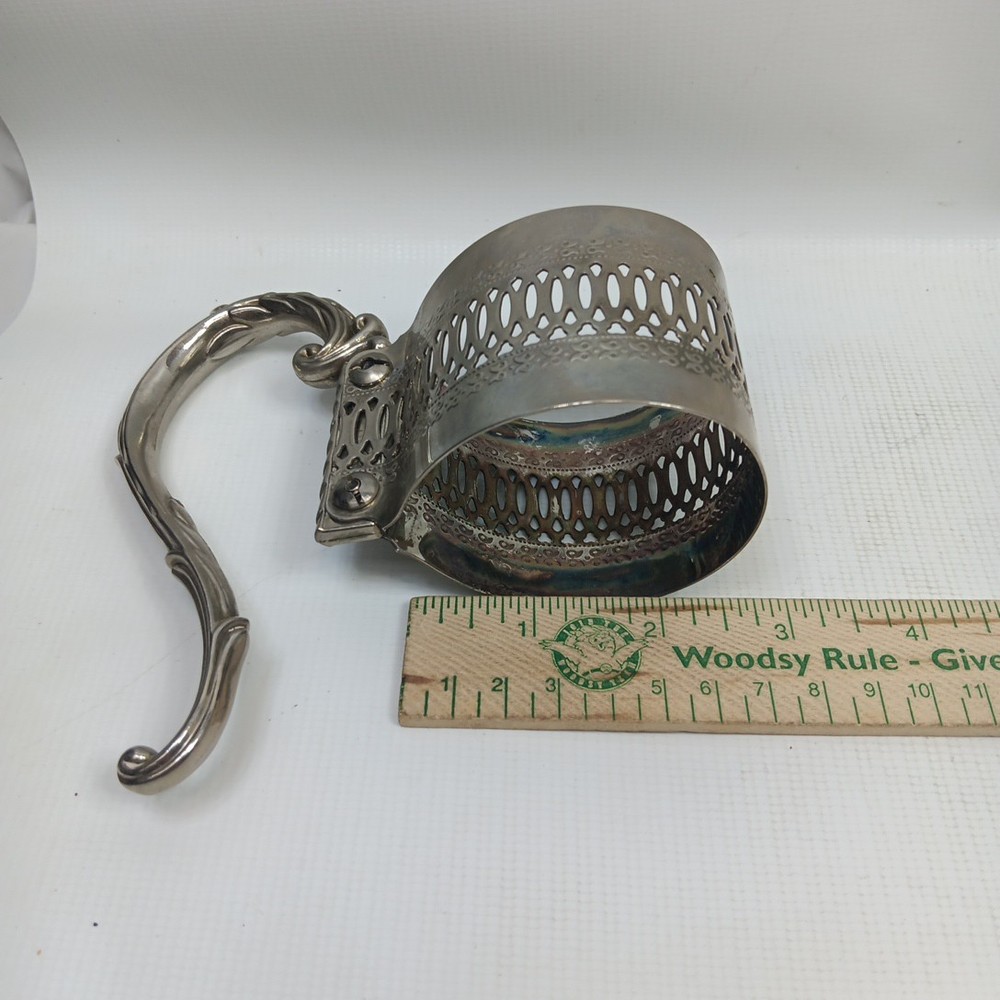 Vintage Carafe Silver Plated Collar, Handle and Lid