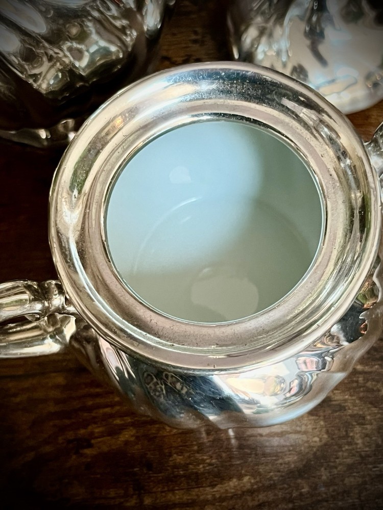 WMF (Germany) Silver-Coated Porcelain Tea Set