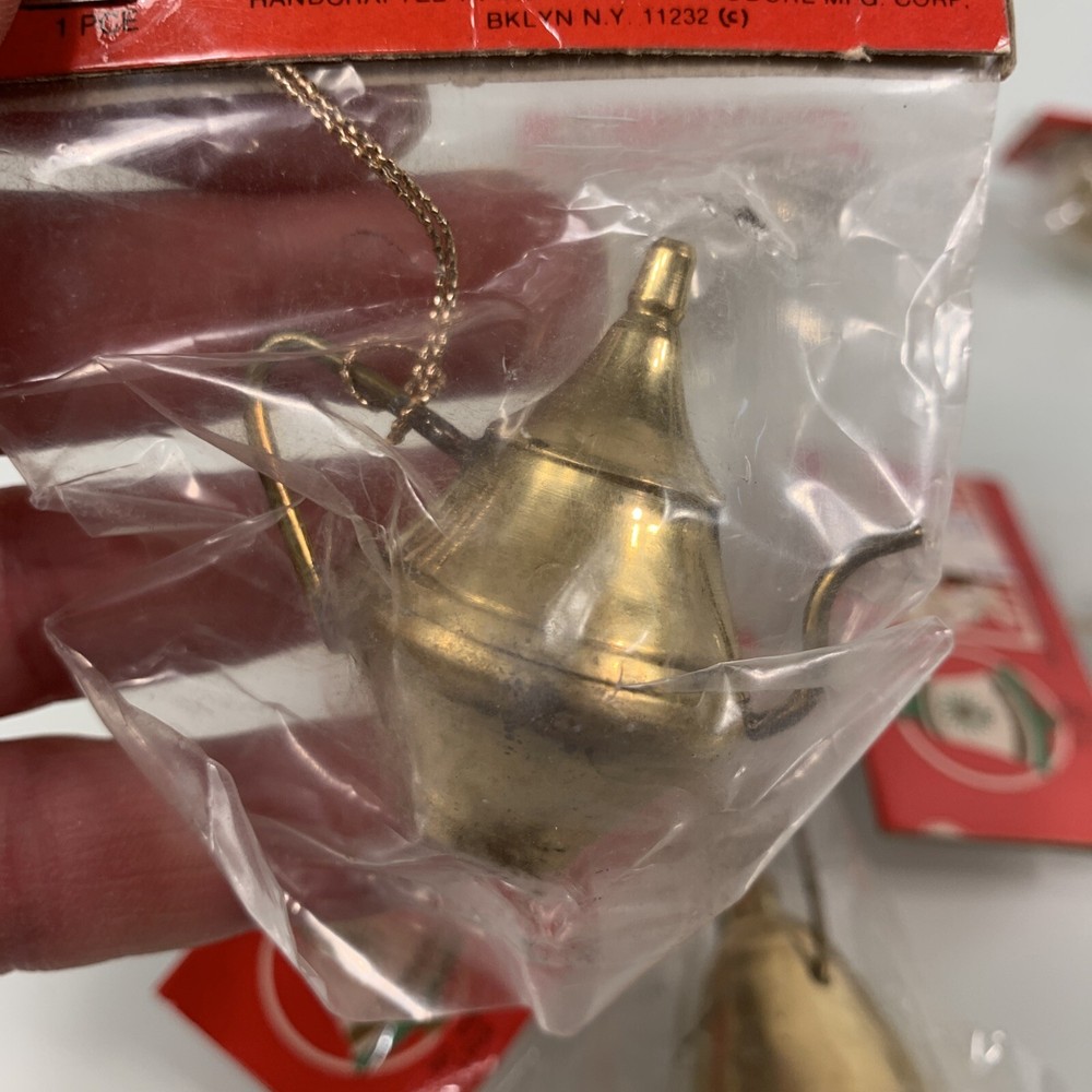 Vtg Solid Brass Ornaments Commodore Intl. Made in India 6 New
