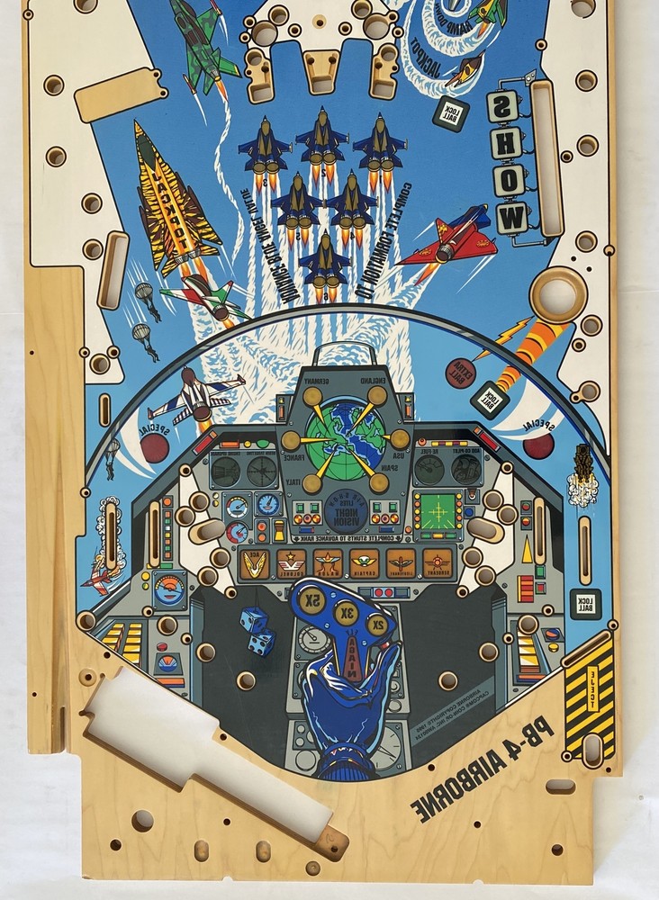 Airborne (Capcom) Silkscreened Playfield PB-4