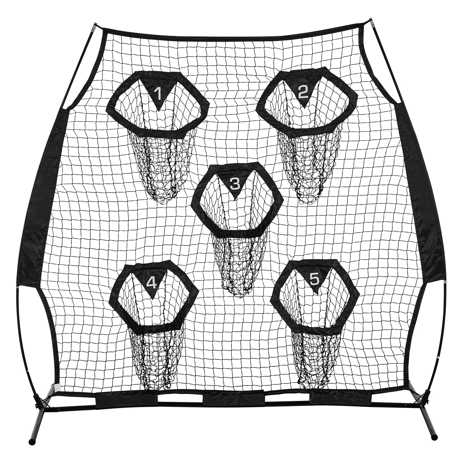 Uimoso 6x6ft Portable Football Throwing Net for QB Training and Practice - Black