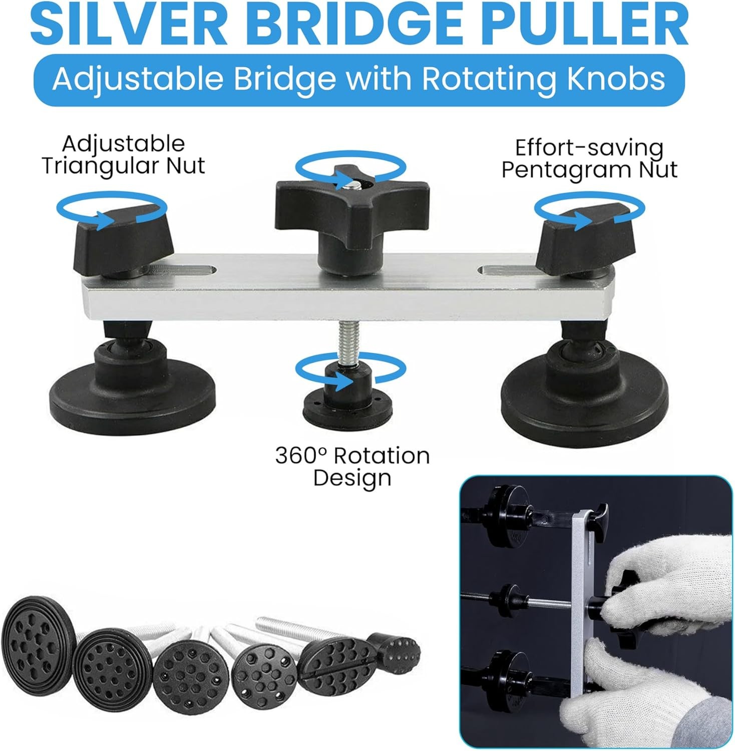 Car Body Dent Puller Hammer Bridge Lifter Tool Paintless Hail Remover Repair Kit