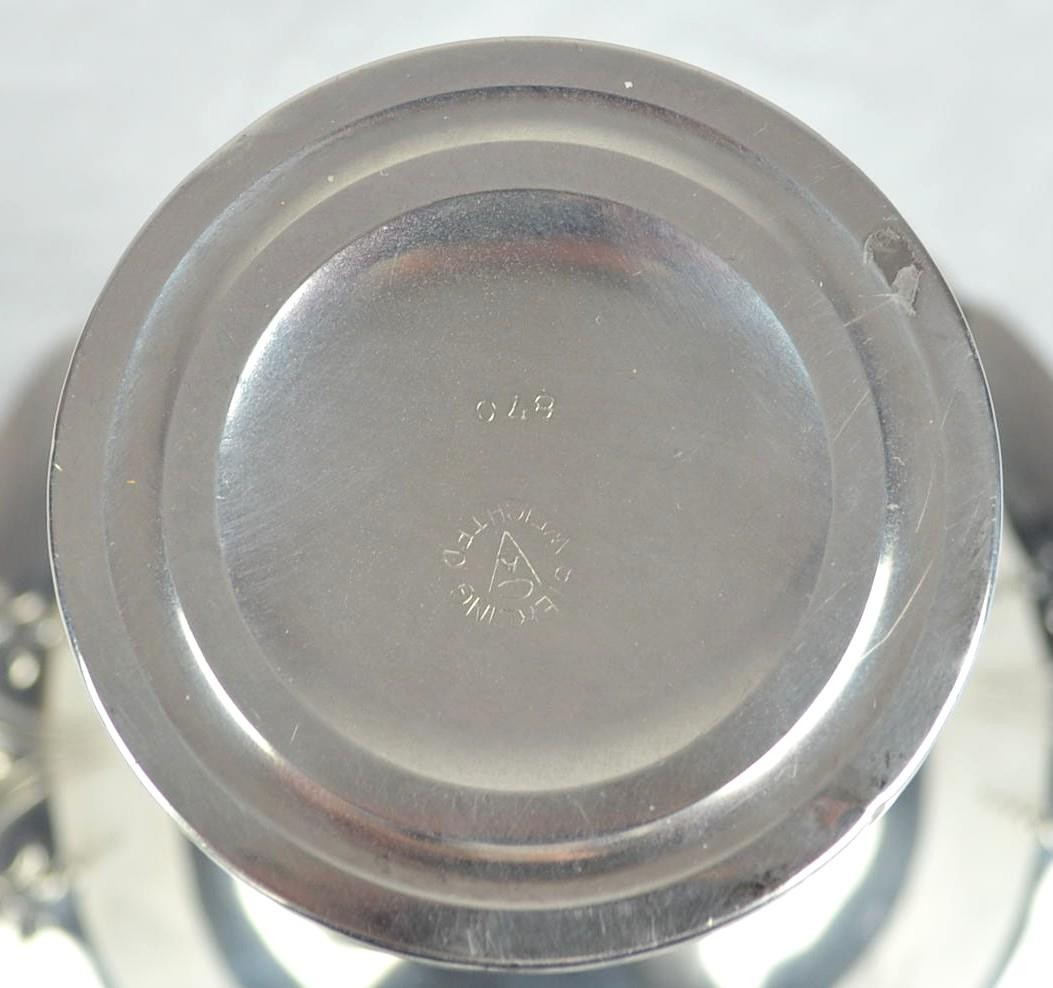 VINTAGE CLARENCE A VANDERBILT STERLING SILVER COMPOTE PEDESTAL DISH c1930's - 5"