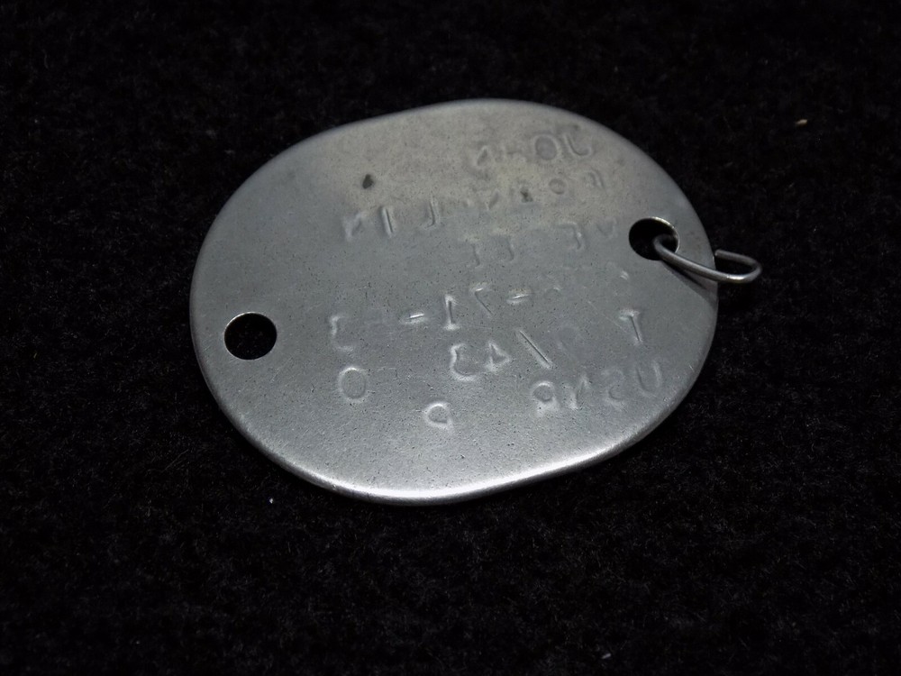 WWII 1943 USN Reserve Shape D Dog Tag