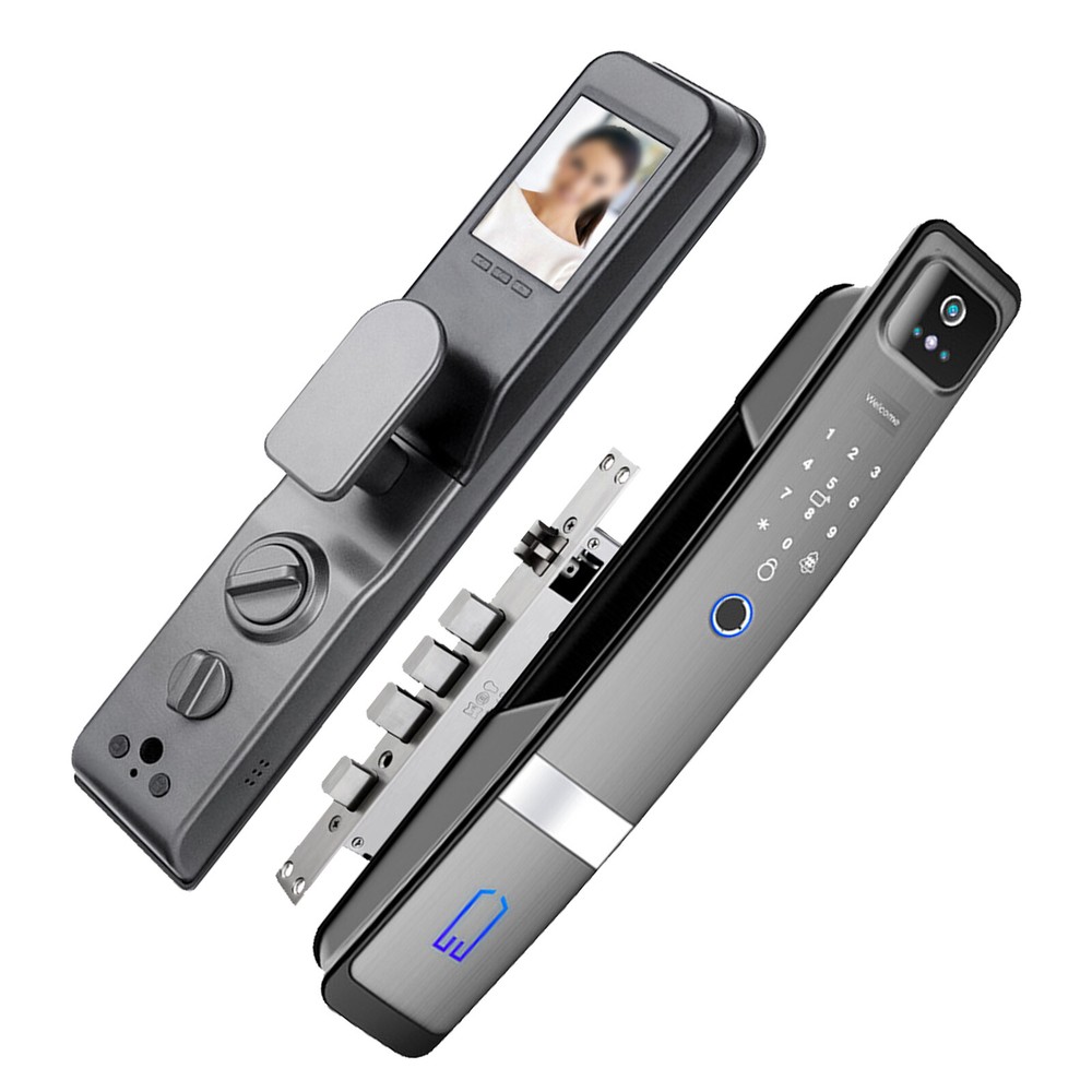 Smart Door Lock,3D Face Recognition Camera FingerPrint Password Security Lockg