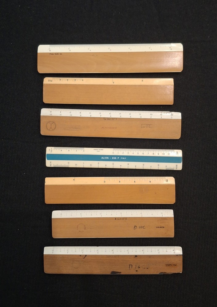 Drafting Scale Rulers Assortment Vintage