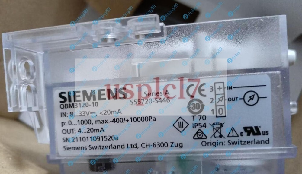 ONE Siemens QBM3120-10 difference pressure sensor New