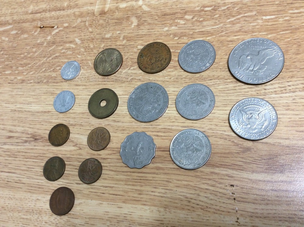 Coins assorted, rare, unusual, internation currency