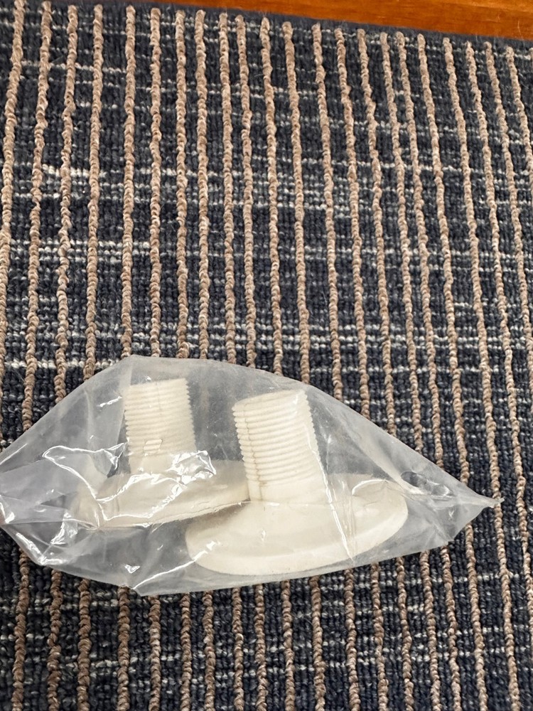 MARINE CITY Thread Fixed Antenna Base – White Nylon Injection Molded, Water