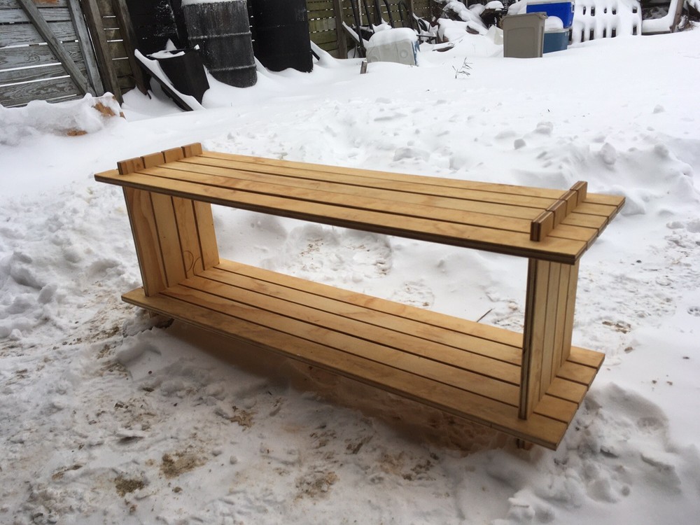 bench / Coffee Table With The Shelve