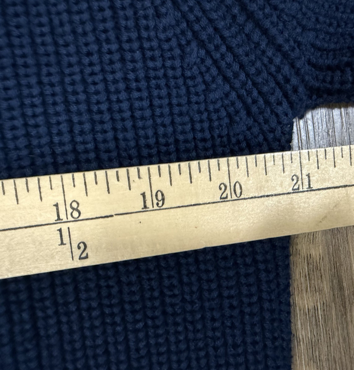 Quince Organic Cotton Ribbed Crewneck Sweater Mens Navy XL