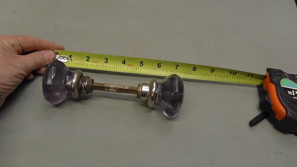 Antique Purple Lavender 8 point Glass Door Knobs