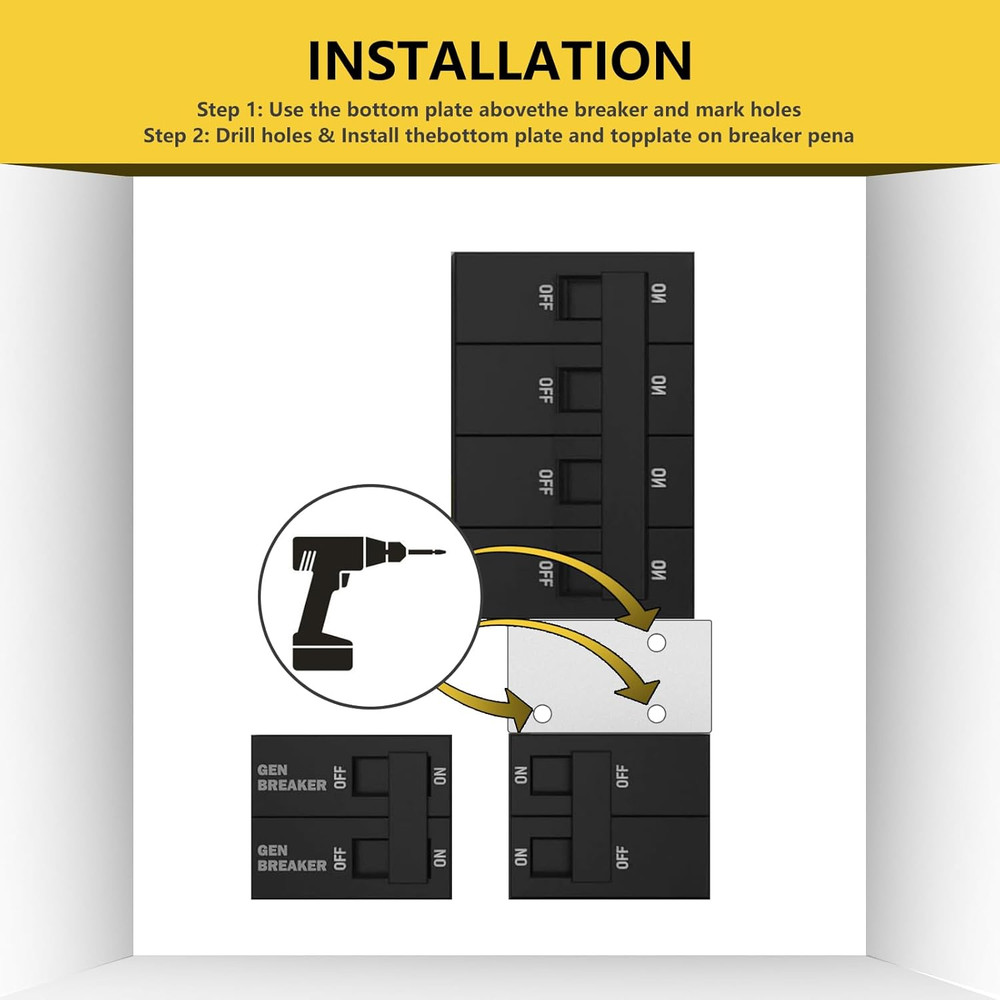 Generator Interlock Kit Compatible with General Electric GE 150 or 200 Amp Panel