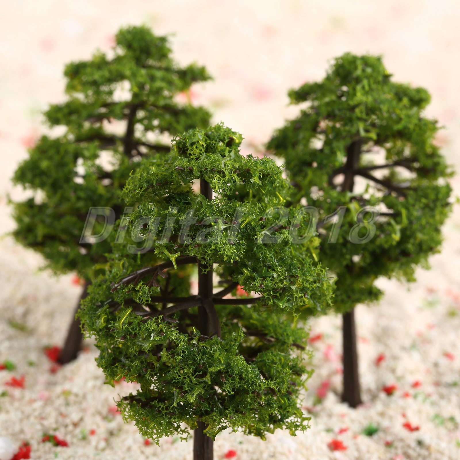 20Pcs HO OO Scale 1:100 9cm Model Scenery Trees Layout Train Railway Landscape